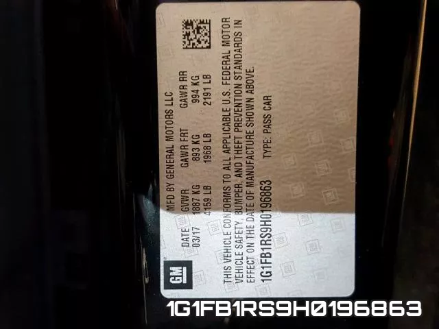1G1FB1RS9H0196863 фото 2