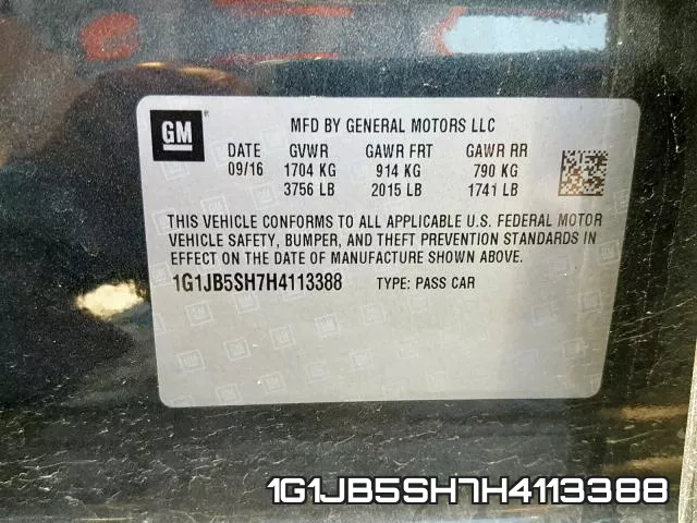 1G1JB5SH7H4113388 фото 2