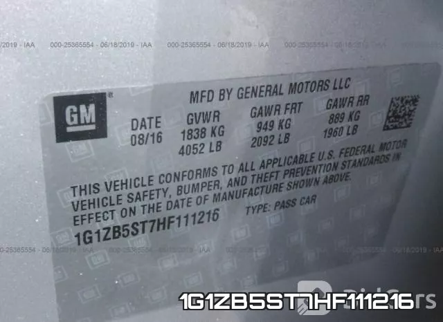1G1ZB5ST7HF111216 фото 10