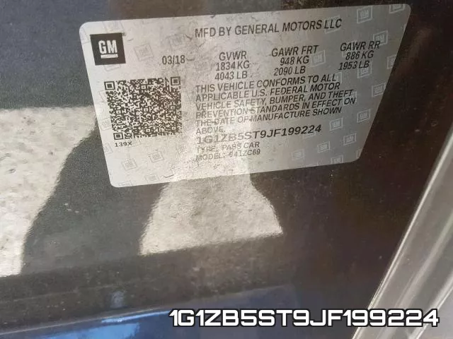 1G1ZB5ST9JF199224 фото 2