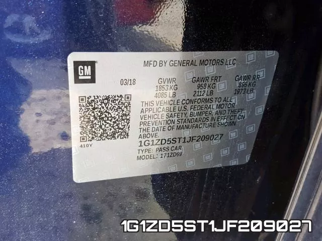 1G1ZD5ST1JF209027 фото 2