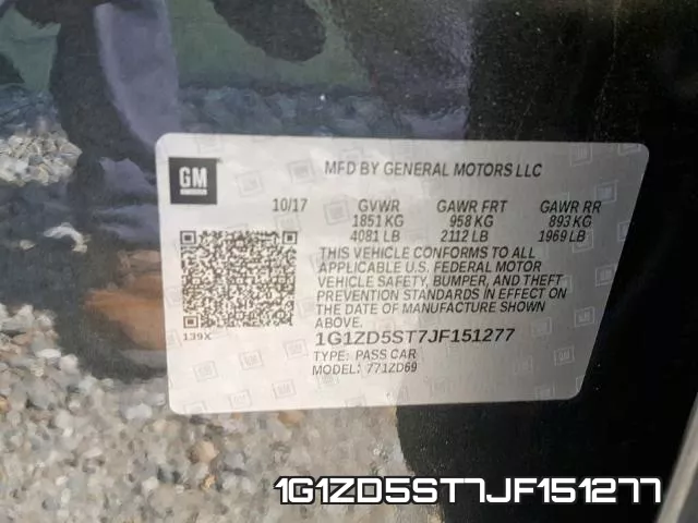 1G1ZD5ST7JF151277 фото 2