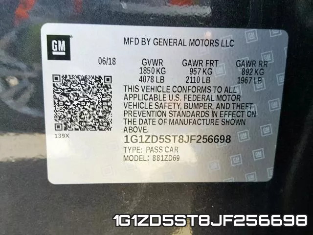 1G1ZD5ST8JF256698 фото 2
