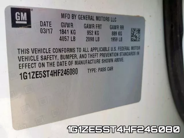 1G1ZE5ST4HF246080 фото 2