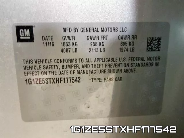 1G1ZE5STXHF177542 фото 2
