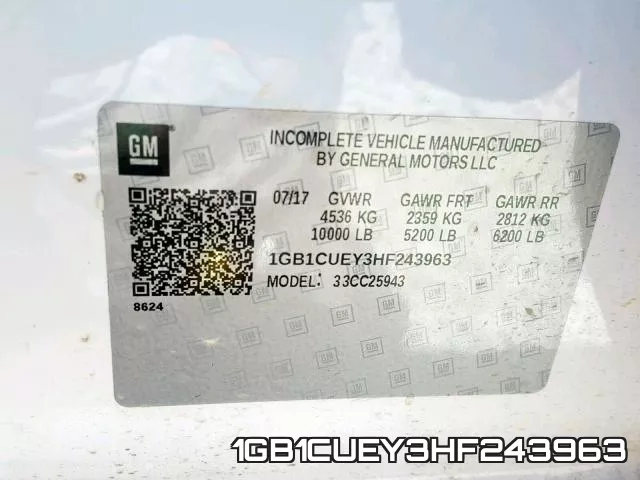 1GB1CUEY3HF243963 фото 2