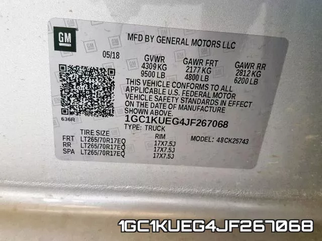 1GC1KUEG4JF267068 фото 2