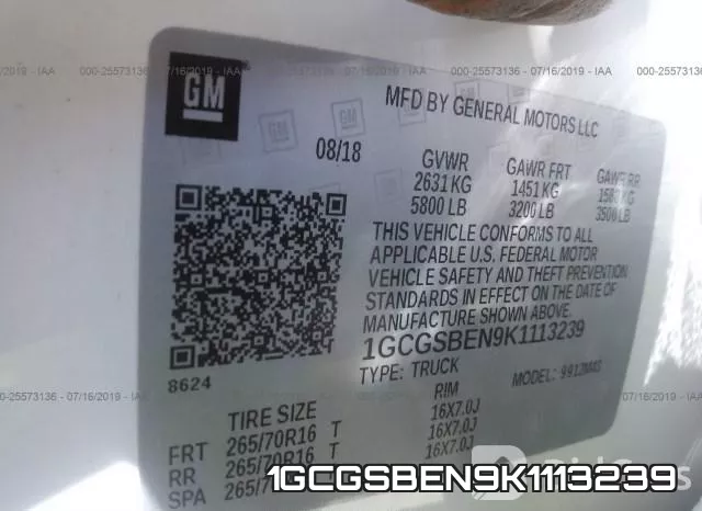 1GCGSBEN9K1113239 фото 10