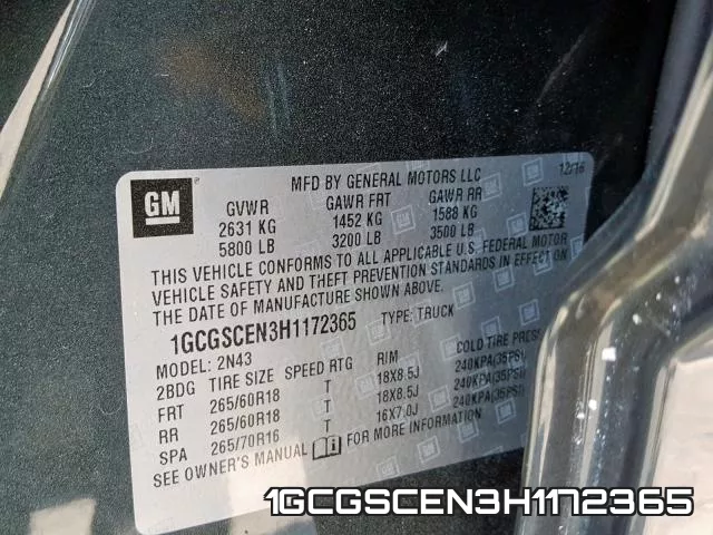 1GCGSCEN3H1172365 фото 2