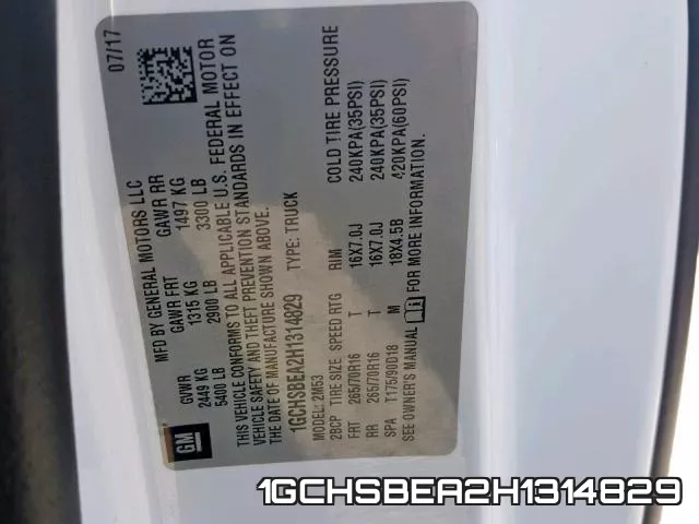 1GCHSBEA2H1314829 фото 2