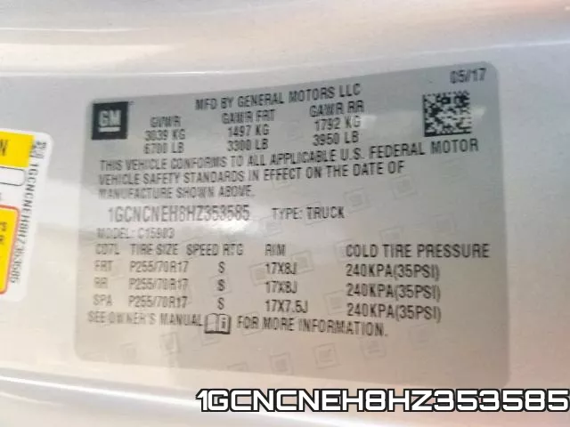 1GCNCNEH8HZ353585 фото 2