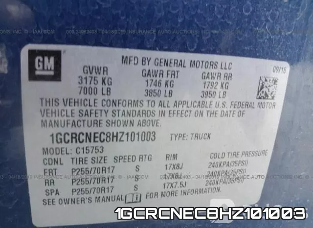 1GCRCNEC8HZ101003 фото 10
