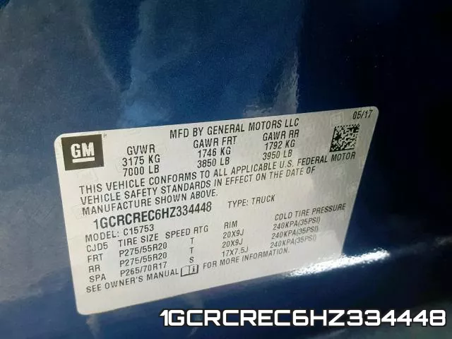 1GCRCREC6HZ334448 фото 2