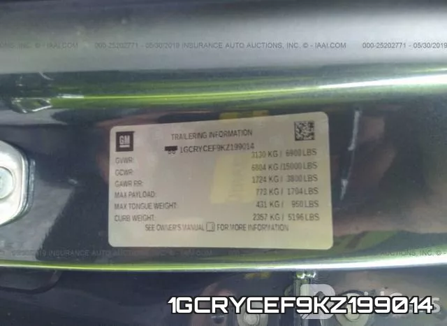 1GCRYCEF9KZ199014 фото 10