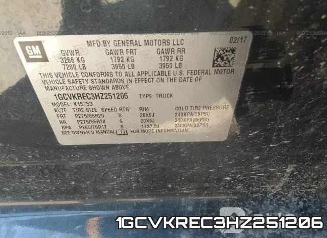 1GCVKREC3HZ251206 фото 10