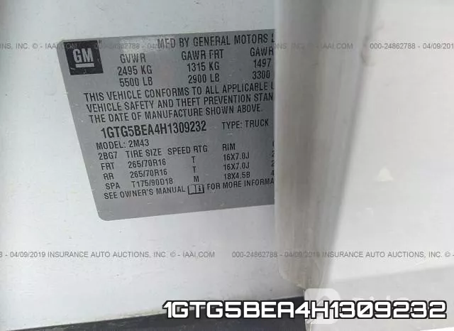 1GTG5BEA4H1309232 фото 10
