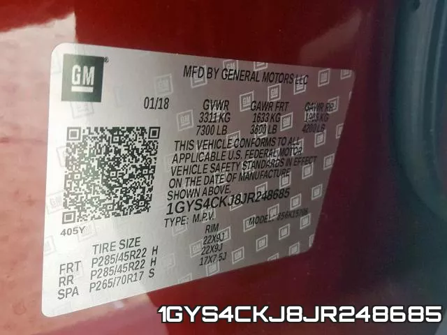 1GYS4CKJ8JR248685 фото 2