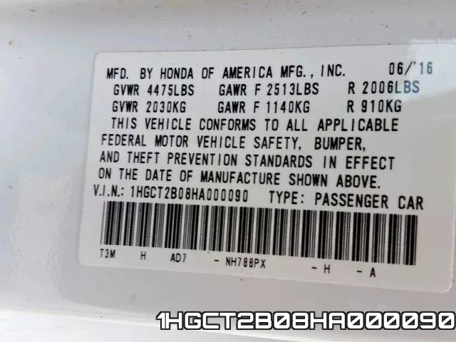 1HGCT2B08HA000090 фото 2