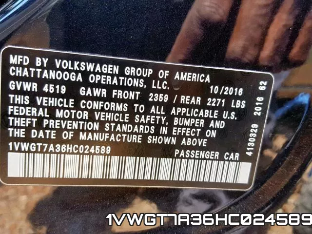1VWGT7A36HC024589 фото 2