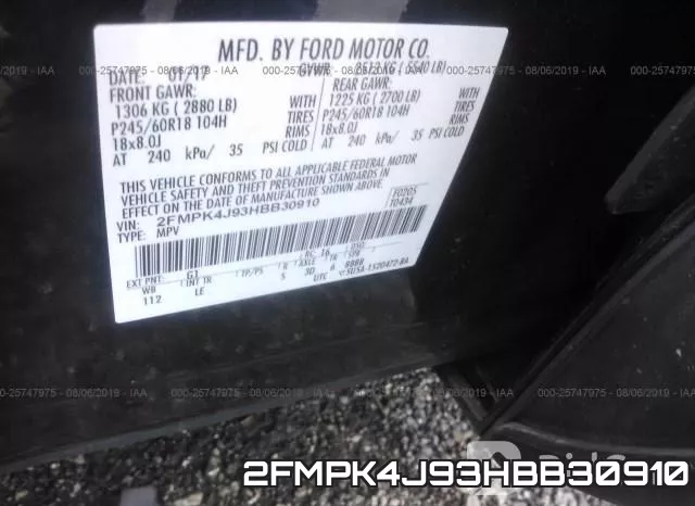 2FMPK4J93HBB30910 фото 10