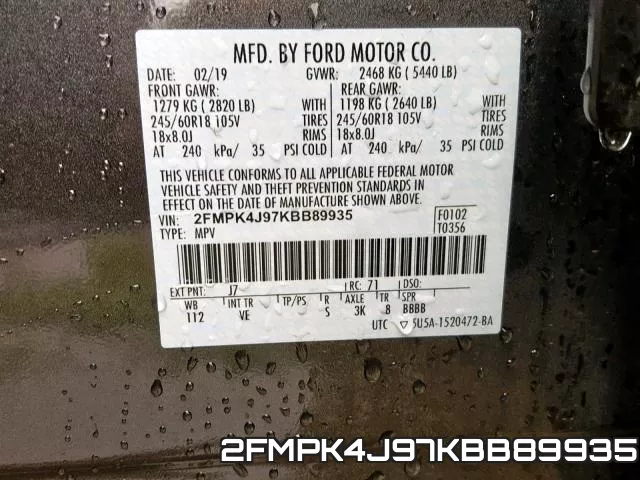 2FMPK4J97KBB89935 фото 2