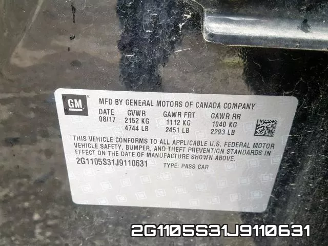 2G1105S31J9110631 фото 2