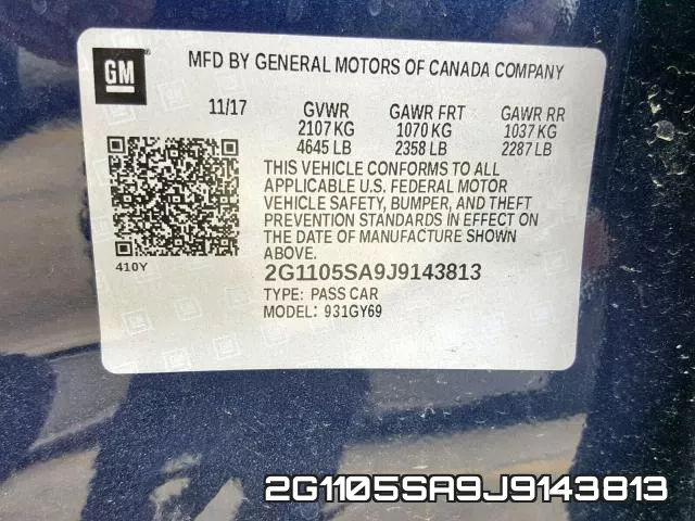 2G1105SA9J9143813 фото 2