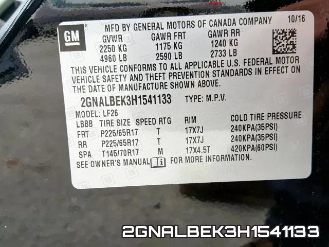 2GNALBEK3H1541133 фото 2