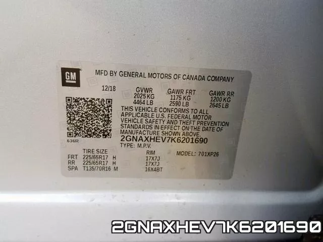 2GNAXHEV7K6201690 фото 2