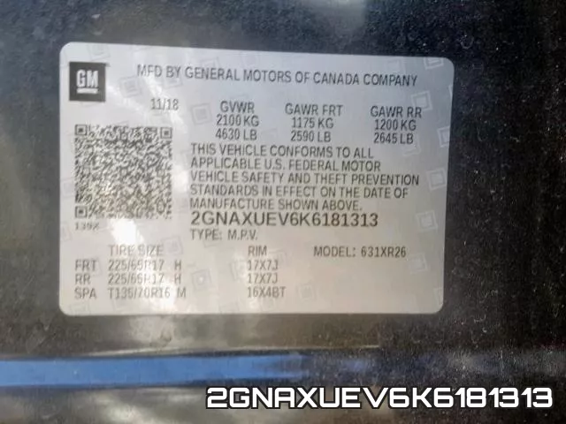 2GNAXUEV6K6181313 фото 2