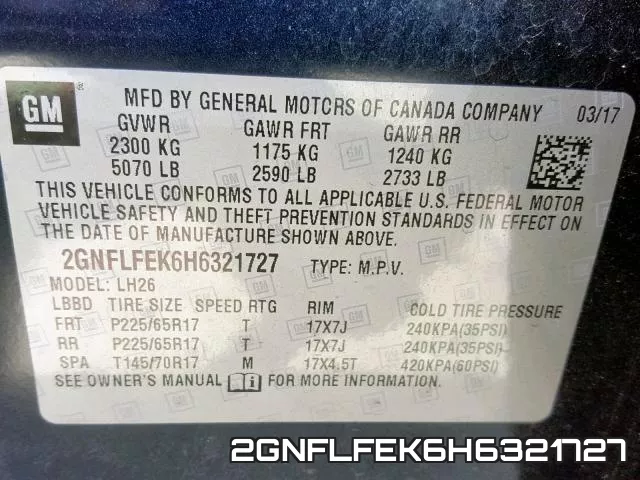 2GNFLFEK6H6321727 фото 2