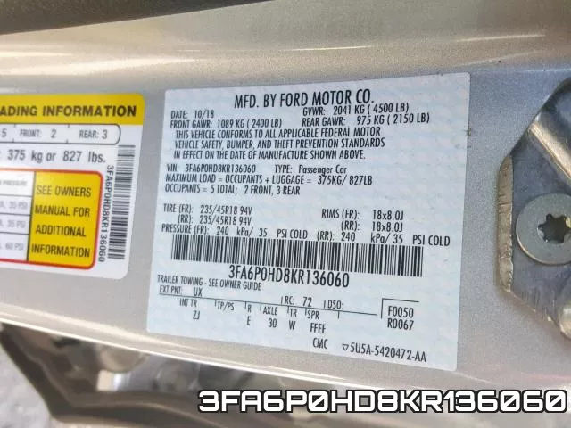 3FA6P0HD8KR136060 фото 2