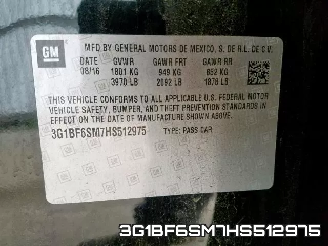 3G1BF6SM7HS512975 фото 2