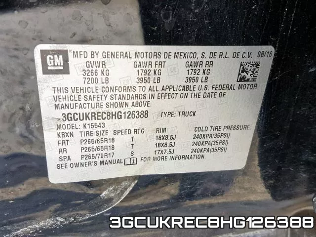 3GCUKREC8HG126388 фото 2