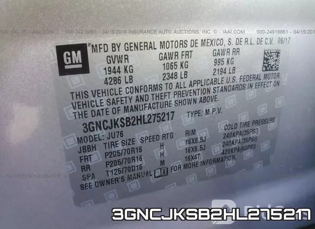 3GNCJKSB2HL275217 фото 10