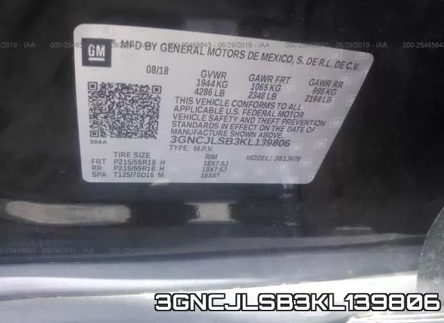 3GNCJLSB3KL139806 фото 10