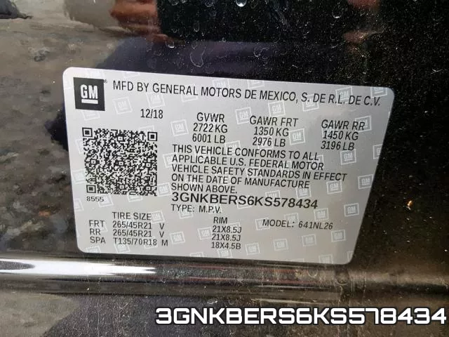 3GNKBERS6KS578434 фото 2