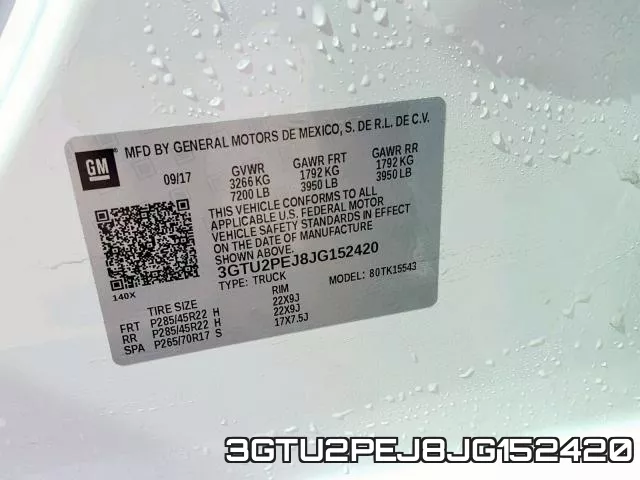 3GTU2PEJ8JG152420 фото 2