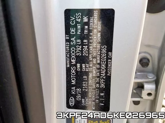 3KPF24AD6KE026965 фото 2
