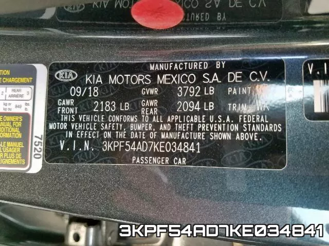 3KPF54AD7KE034841 фото 2