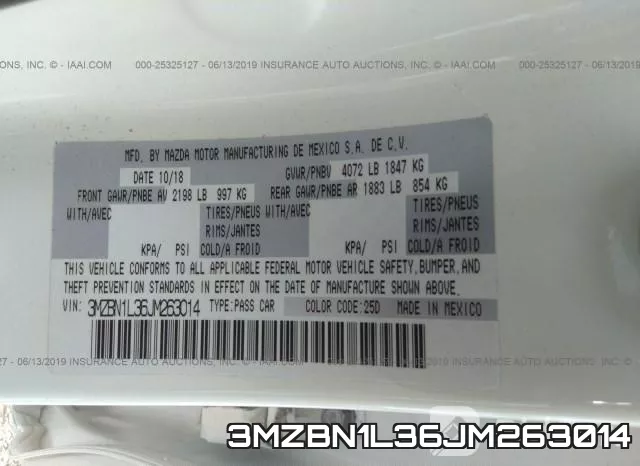 3MZBN1L36JM263014 фото 10