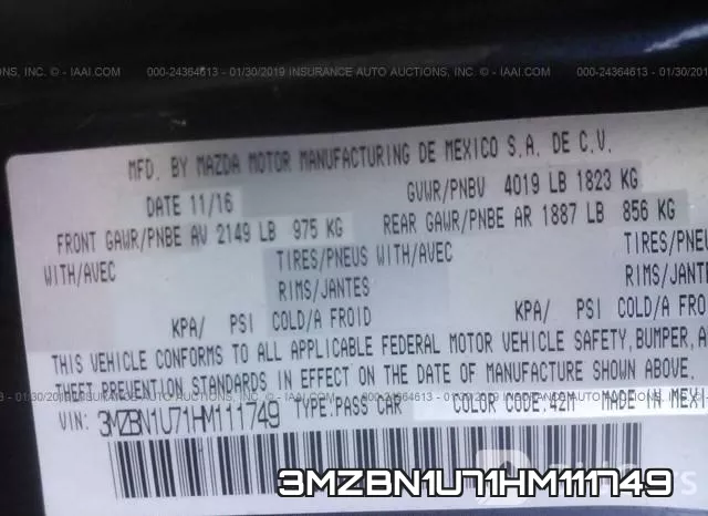 3MZBN1U71HM111749 фото 10