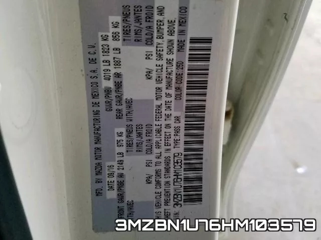 3MZBN1U76HM103579 фото 2