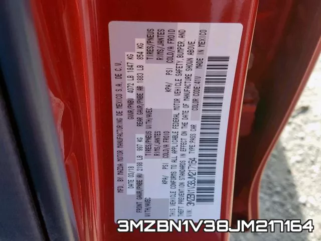 3MZBN1V38JM217164 фото 2