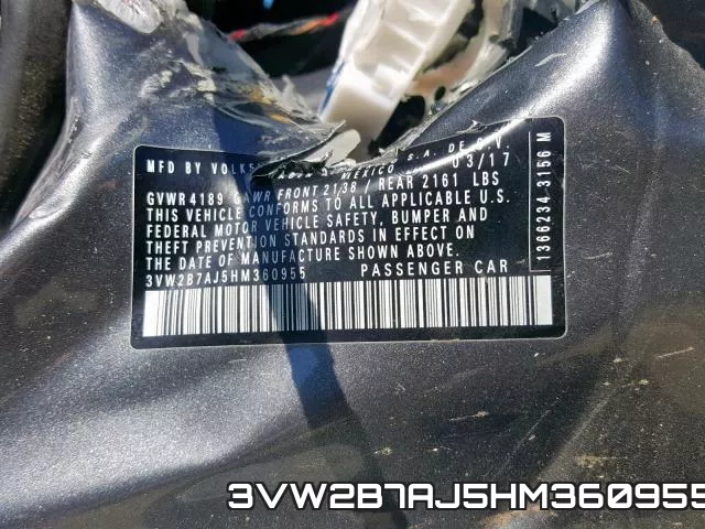 3VW2B7AJ5HM360955 фото 2