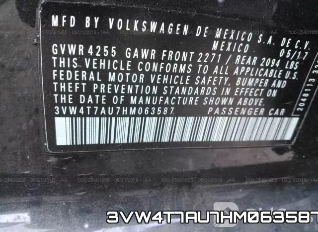3VW4T7AU7HM063587 фото 10
