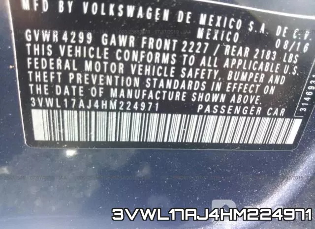 3VWL17AJ4HM224971 фото 10