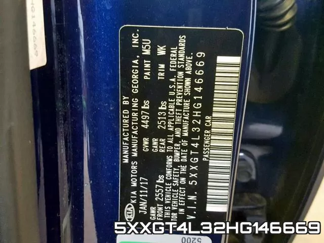 5XXGT4L32HG146669 фото 2