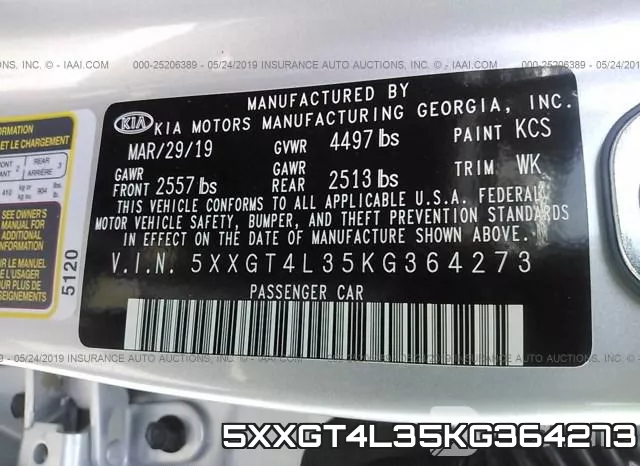 5XXGT4L35KG364273 фото 10