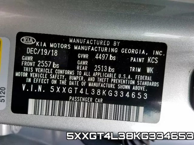 5XXGT4L38KG334653 фото 2